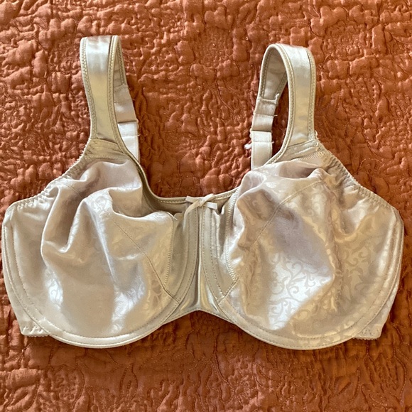 BALI 3562 Satin Tracing Full Figure Underwire Minimizer Full Coverage Bra 34DD - Picture 1 of 13